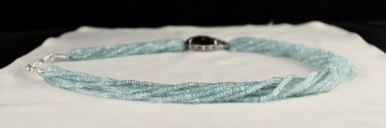 Certified Natural Aquamarine 542ct Beads Tourmaline Designer Gemstone Necklace