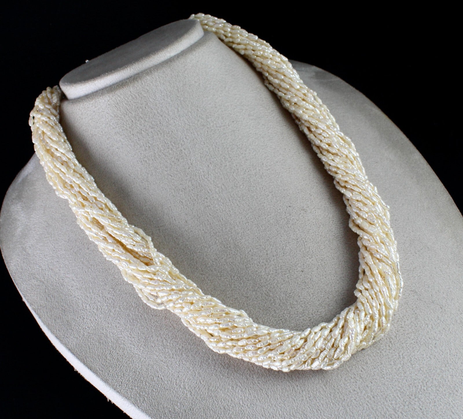 Genuine Freshwater Pearl Beads 718ct Fancy Gemstone Fashion Necklace 28"l