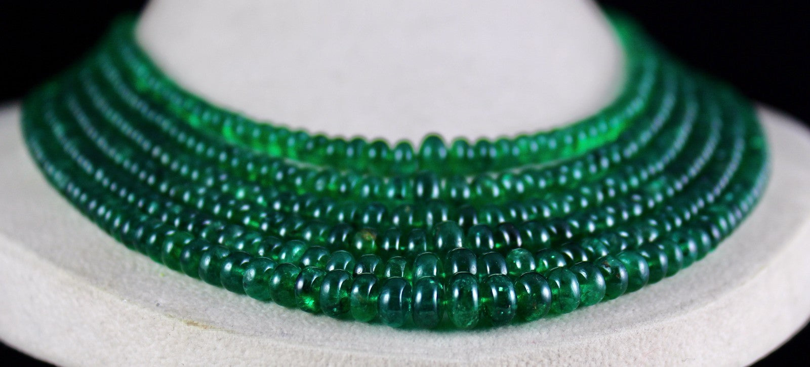 Certified Natural Zambian Emerald Beads Necklace 6mm L 754 Ct Gemstone Party
