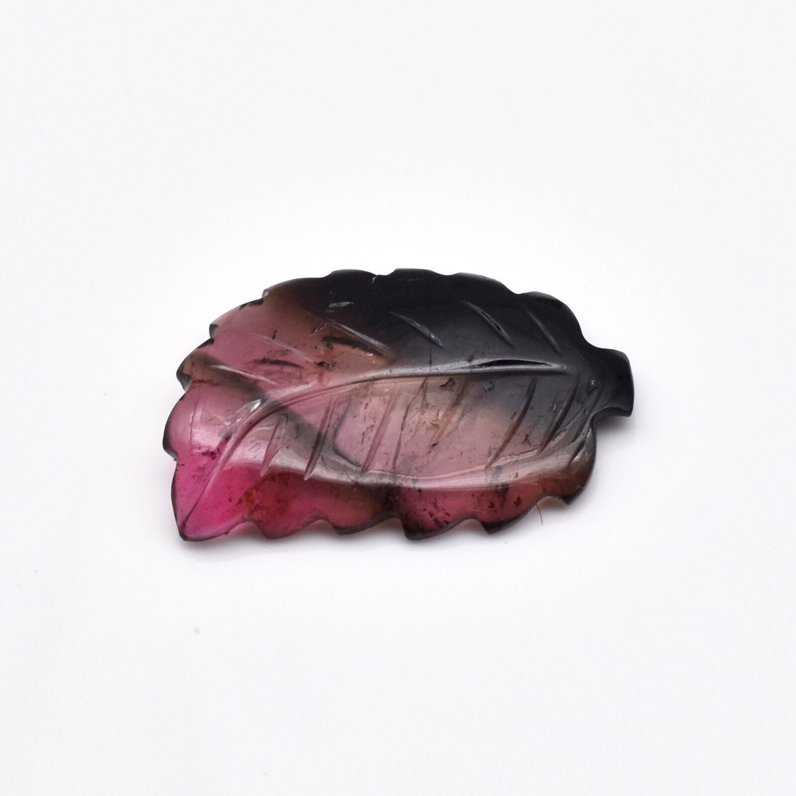 Natural Multi Tourmaline Carved Leaf 6.74 Ct Gemstone For Ring & Pendant