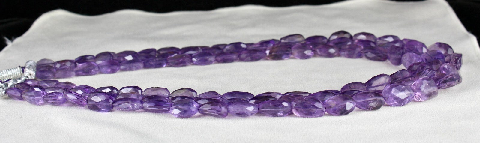 Amethyst 785 Ct Faceted Tumble Beads Purple Gemstone Fashion Necklace