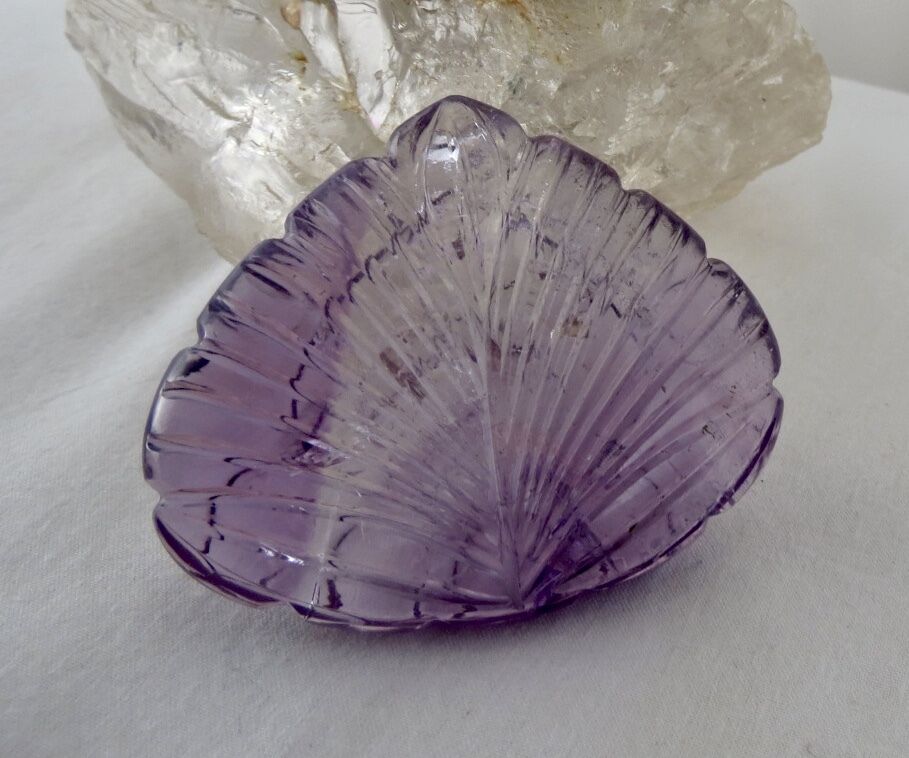 NATURAL BRAZILIAN AMETHYST HEART CARVED 253 CTS 46 MM BIG GEMSTONE PENDANT