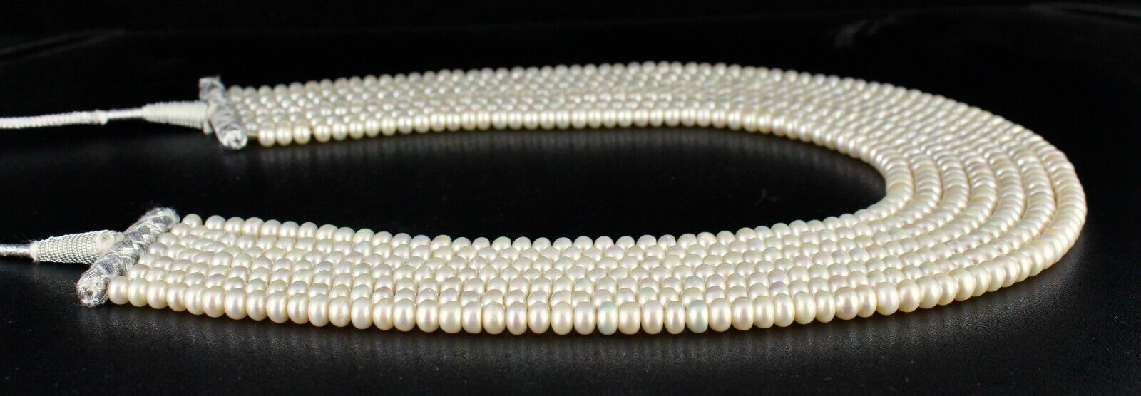 GENUINE FRESH WATER PEARL BEADS ROUND 7 L 1077 CARATS GEMSTONE FASHION NECKLACE