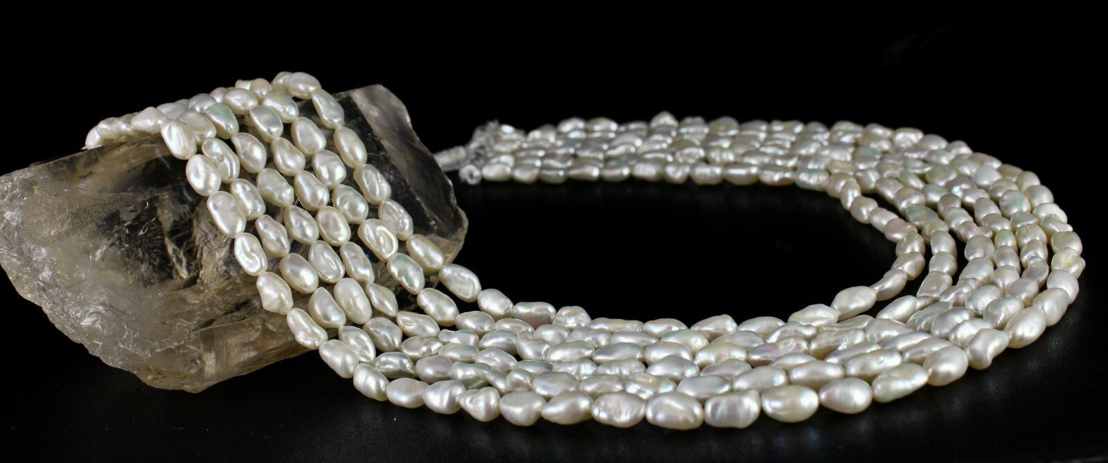 Certified A+ Genuine Keshi South Sea Pearl Beads 719 Ct Finest Long Necklace