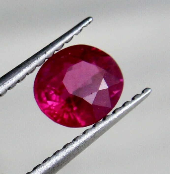 CERTIFIED NATURAL HEATED BURMA RUBY OVAL CUT 1.03 CTS GEMSTONE RING PENDANT