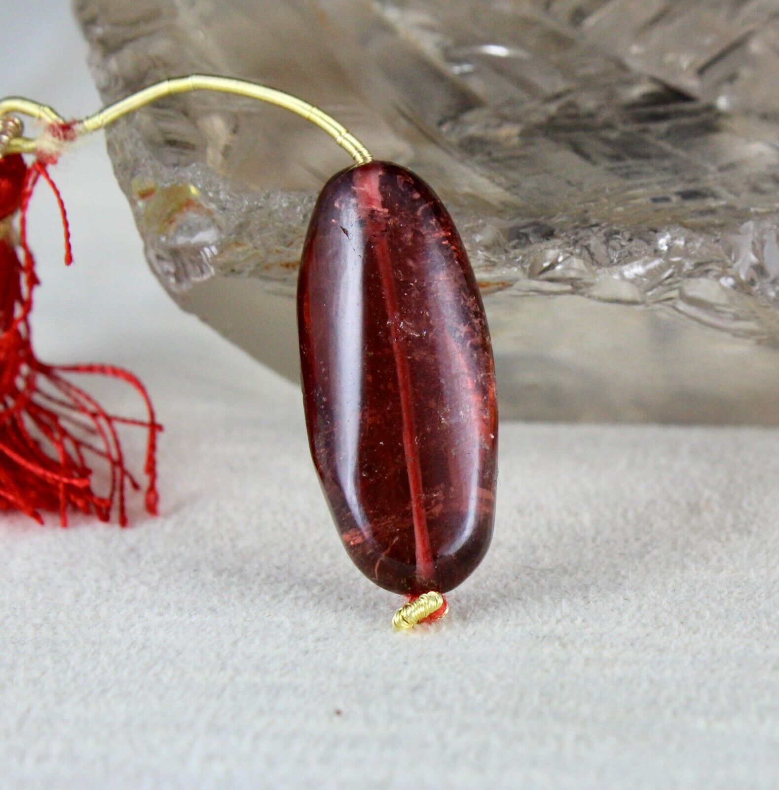 Natural Pink Tourmaline Rubellite Bead Hanging 26 Cts Gemstone Pendant Design