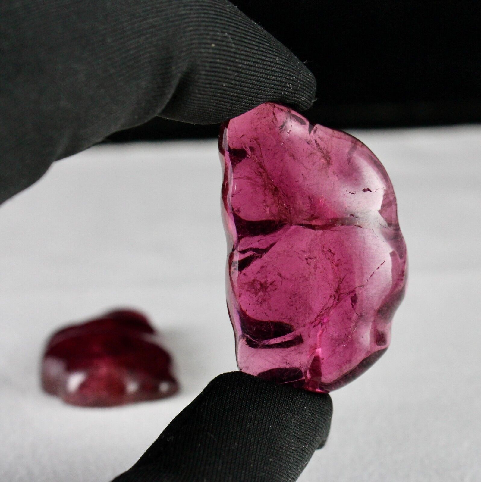 Natural Rubellite Tourmaline Fancy Cabochon 147 Ct Pair Gemstone Design Earring
