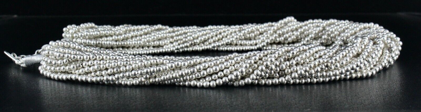 ANTIQUE OLD 925 STERLING SILVER ROUND BEADS BUNCH 705 CARATS DESIGNER NECKLACE