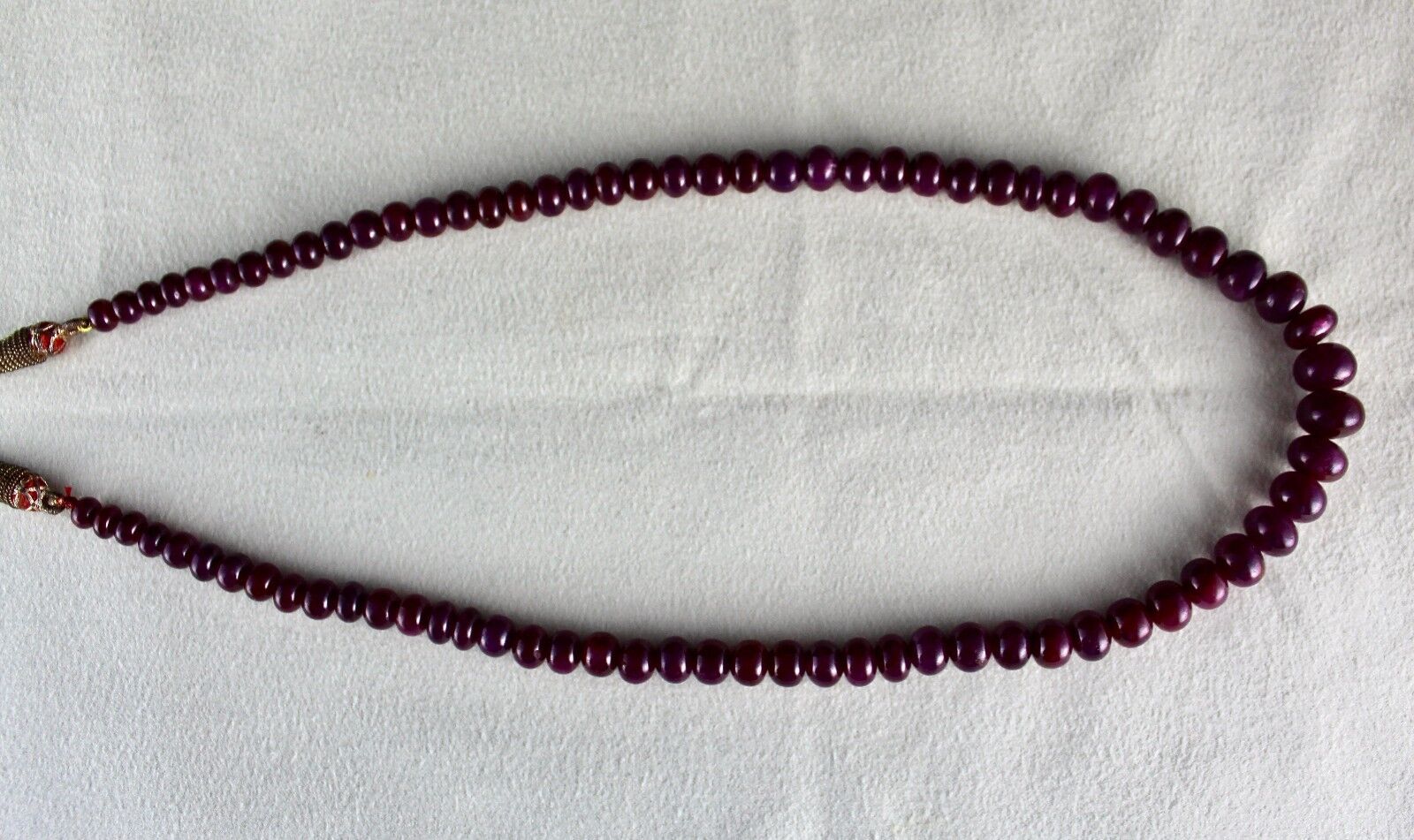 NATURAL UNTREATED RUBY BEADS ROUND 1 LINE 323 CARATS PRECIOUS GEMSTONE NECKLACE