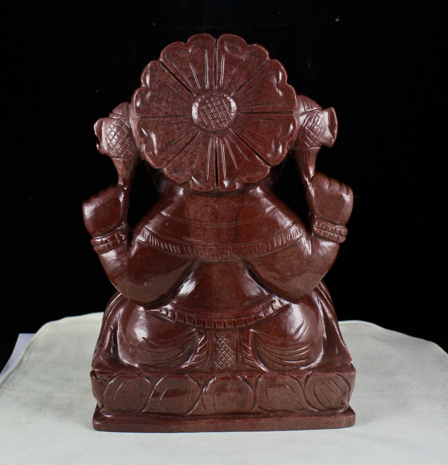 Divine Natural Chocolate Jade 8" 17600 Ct Gemstone Ganesha Statue Home Decor
