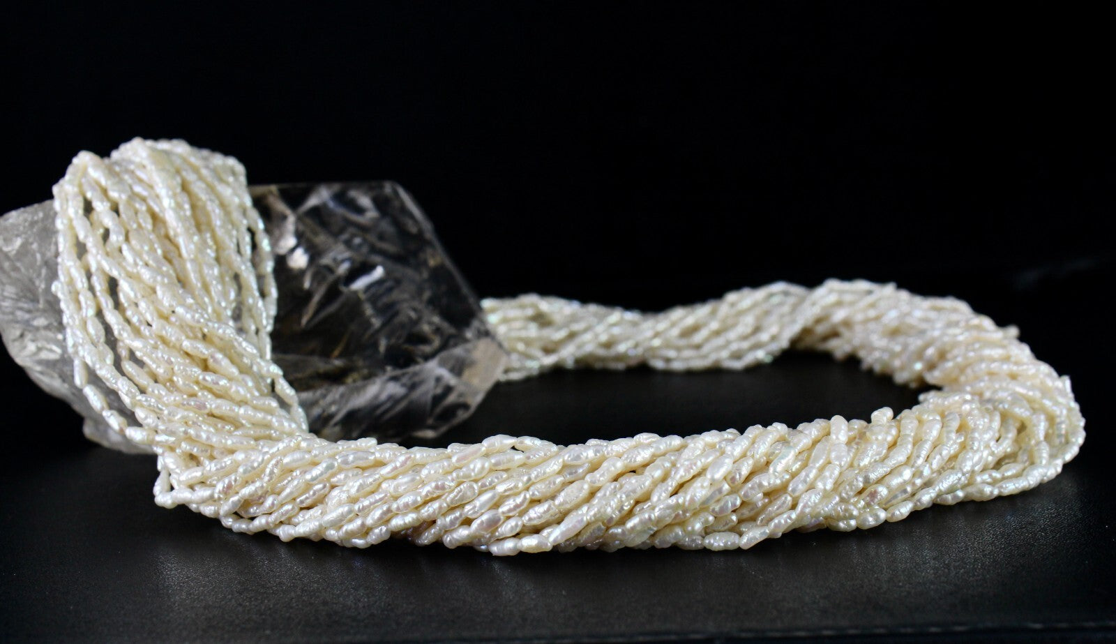 Genuine Freshwater Pearl Beads 718ct Fancy Gemstone Fashion Necklace 28"l