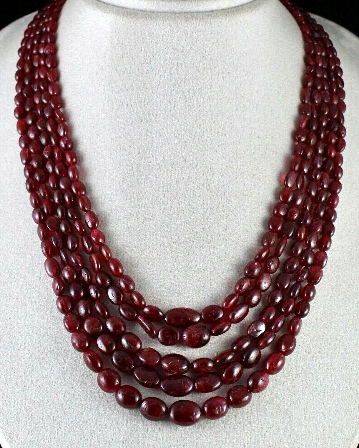 Certified Natural Red Spinel Cabochon Beads 766 Ct Gemstone Party Necklace