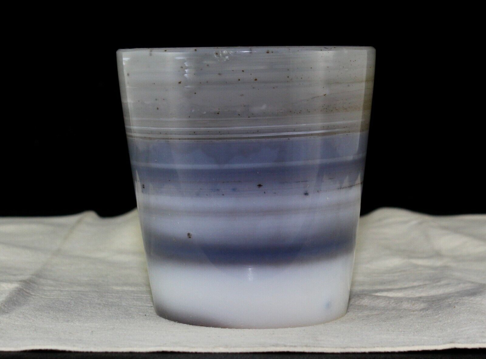 Hand Carved Natural Chalcedony Agate Whiskey Glass 1305 Cts Gemstone Home Decor
