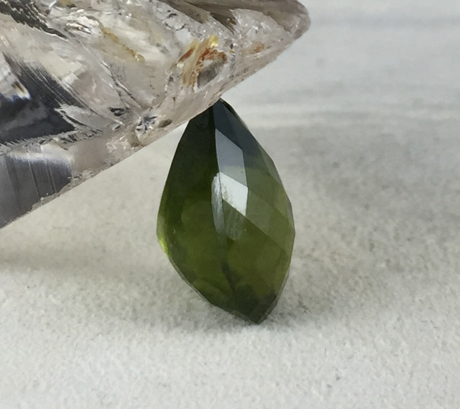 Natural Green Vesuvianite Idocrase Pear Cut Gemstone 17.40 Ct For Ring Pendant