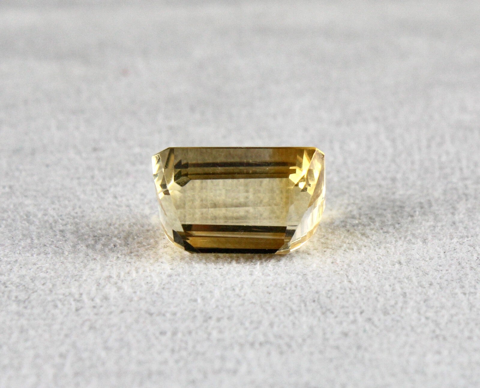 Natural Yellow Citrine 19.19ct Octagon Cut 18x12mm Gemstone Pendant Ring