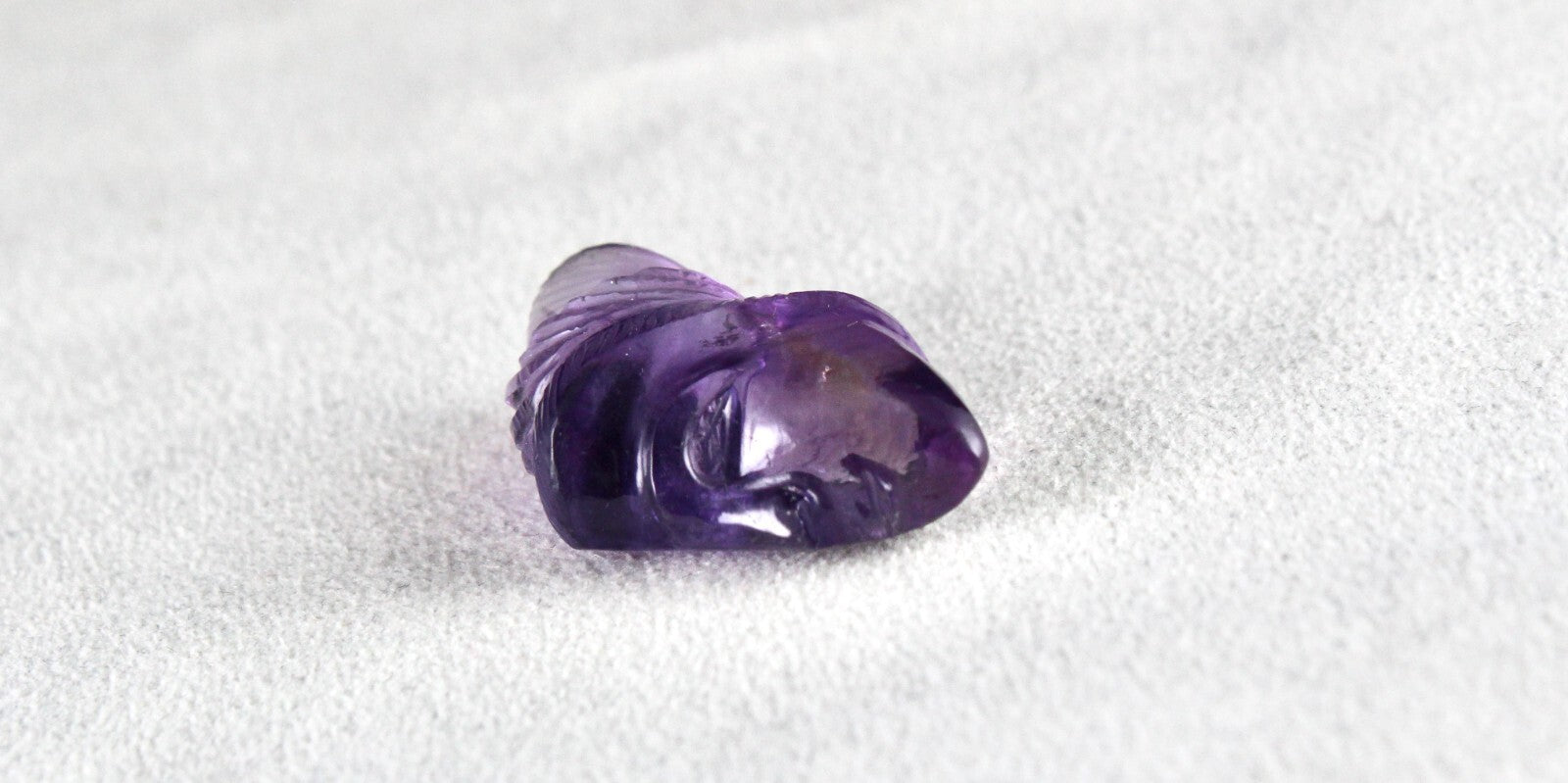 Natural Amethyst 40.95 Ct Carved Face Cabochon Gemstone Pendant Design
