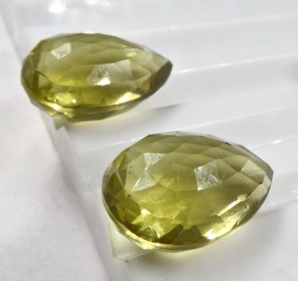 Lemon Quartz Teardrop 2 Pc Semi Precious Gemstone 31 Ct Earring Designing