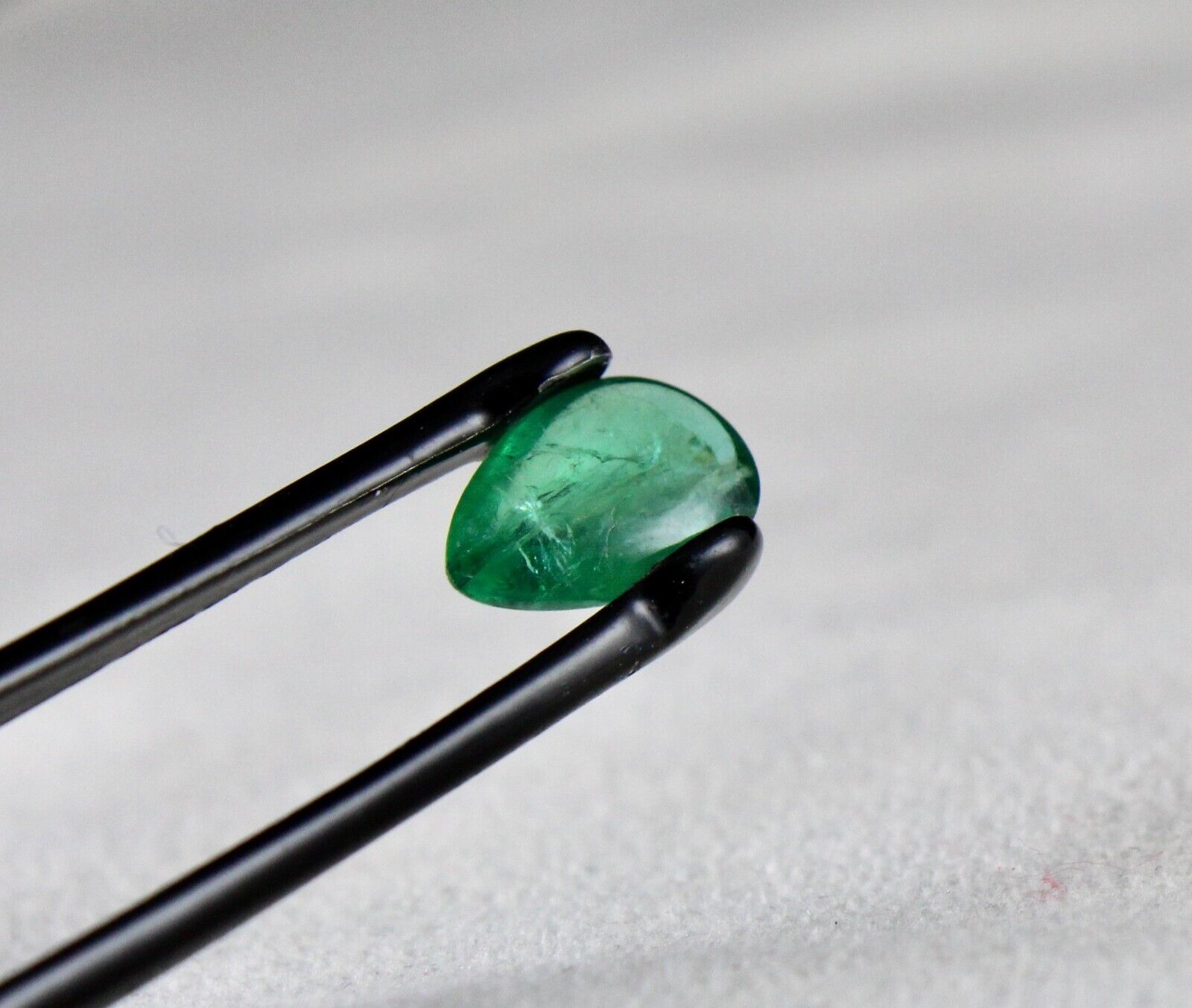 Natural Zambia Emerald Pear Cabochon 1.88 Ct Loose Gemstone For Ring Pendant