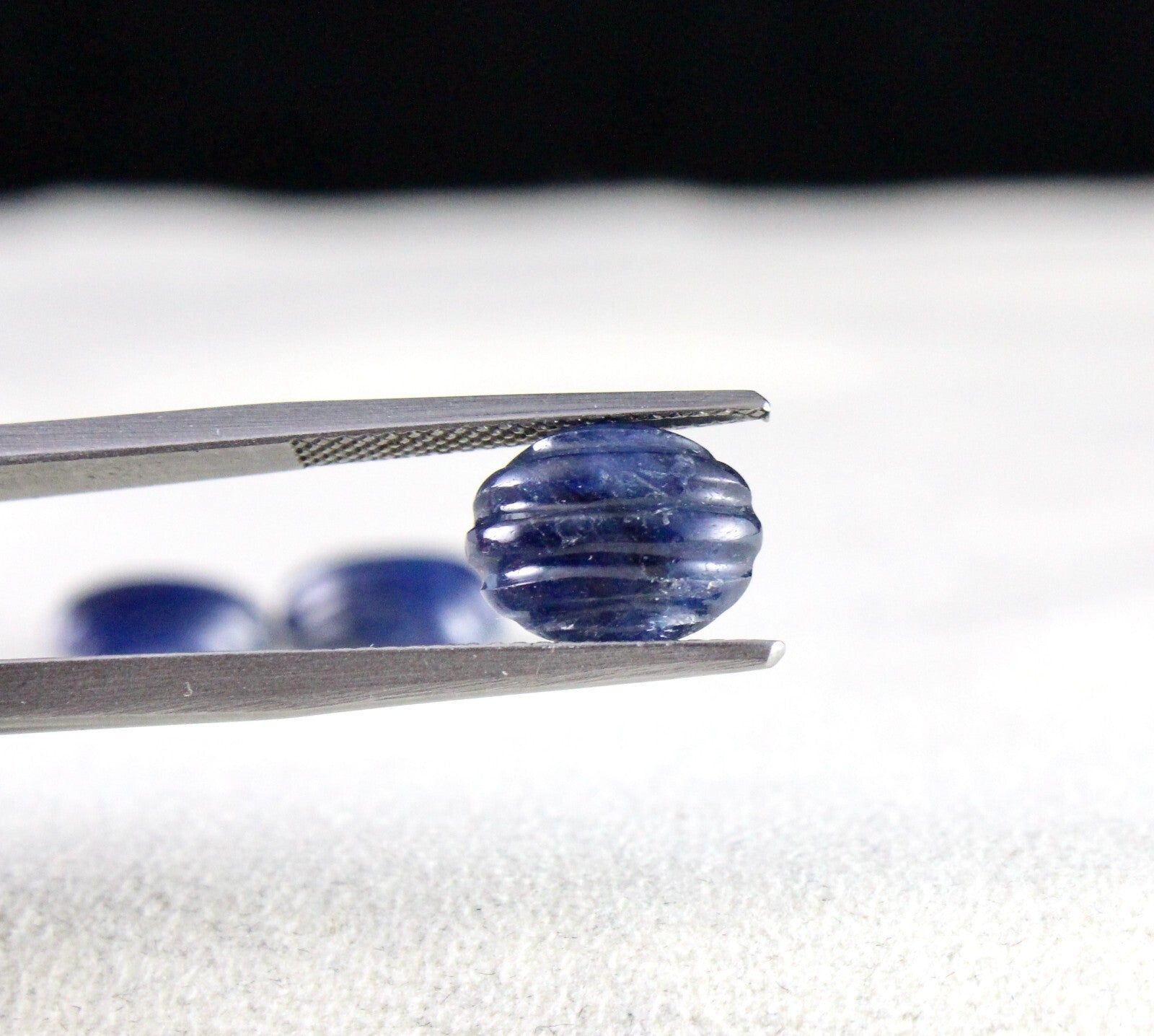 Certified Natural Blue Sapphire Carved Oval 3 Pc 15.21 Ct Loose Gem For Ring