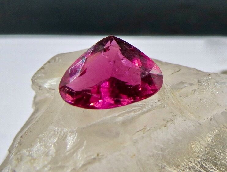 NATURAL PINK TOURMALINE RUBELLITE HEART CUT 3.83 CARATS GEMSTONE RING PENDANT