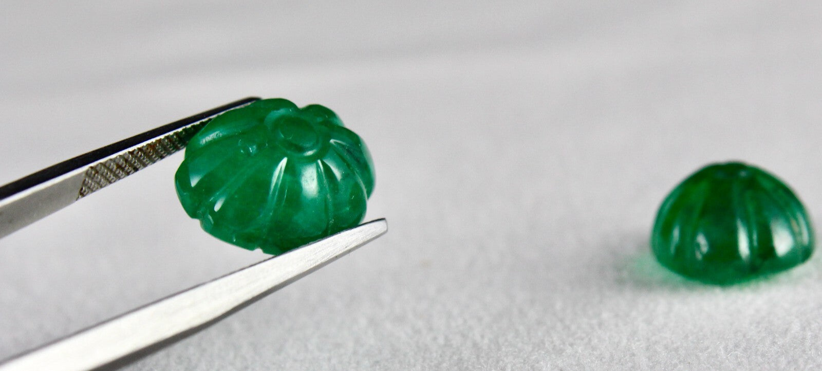 Certified Natural Emerald Flower 21.24 Ct 15x12mm Gemstone Earrings Pair