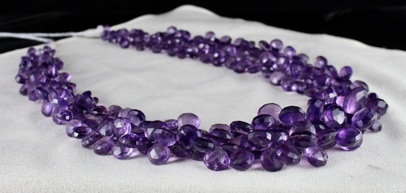Certified Natural Purple Amethyst 1157 Ct Teardrop Beads 2 L Necklace For Women