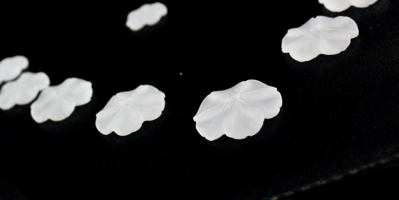 Natural Rock Crystal Quartz Carved Flower 11 Pcs 137 Cts Gemstone Set Designing