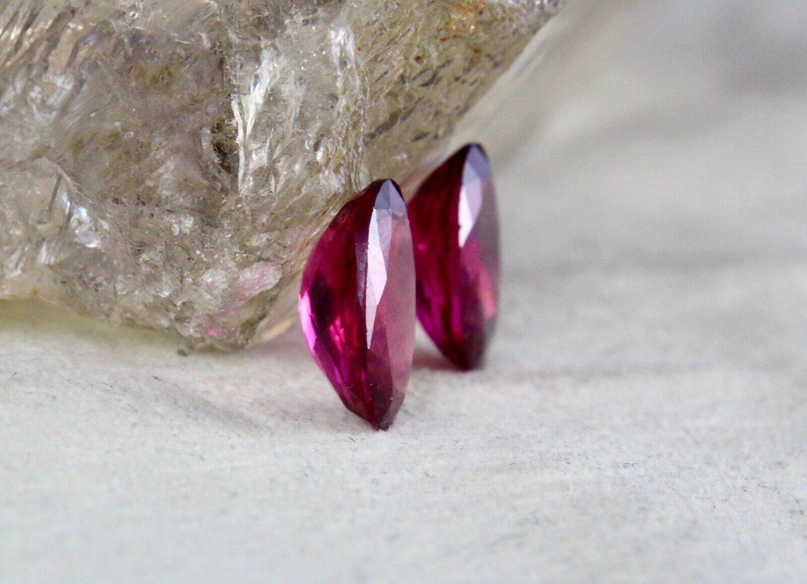 NATURAL PINK TOURMALINE RUBELLITE OVAL PAIR 10.60 CARATS LOOSE GEMSTONE EARRING