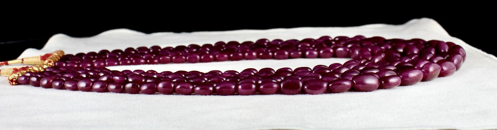 Certified Important Necklace Natural Ruby Beads Cabochon Red 1781ct