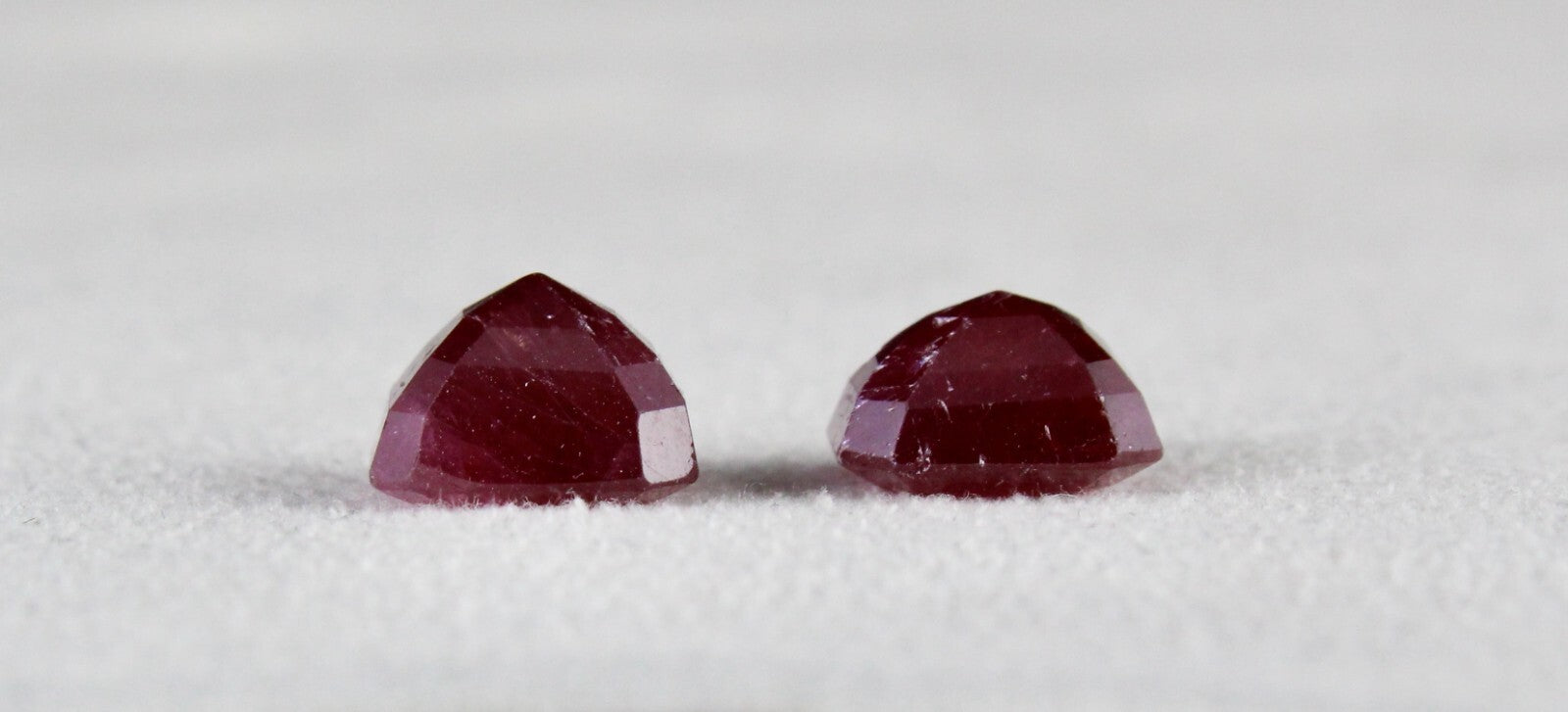 Natural Untreated Ruby Octagon Cut 8.78ct Gemstone Pair For Earring Design