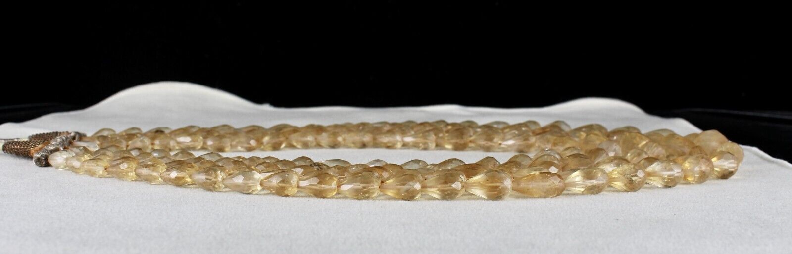 Natural Yellow Citrine Beads Faceted Drops 5 L 787 Ct Gemstone Designer Necklace