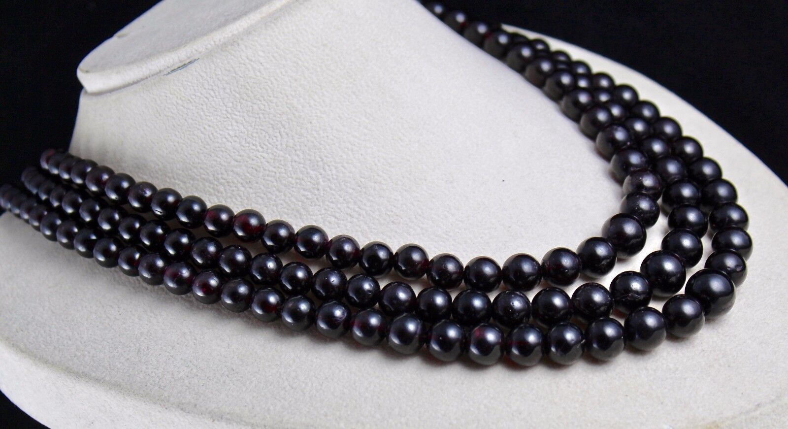 Natural Red Garnet Beads Round 3 L 1451 Ct Gemstone Beaded Fashion Necklace