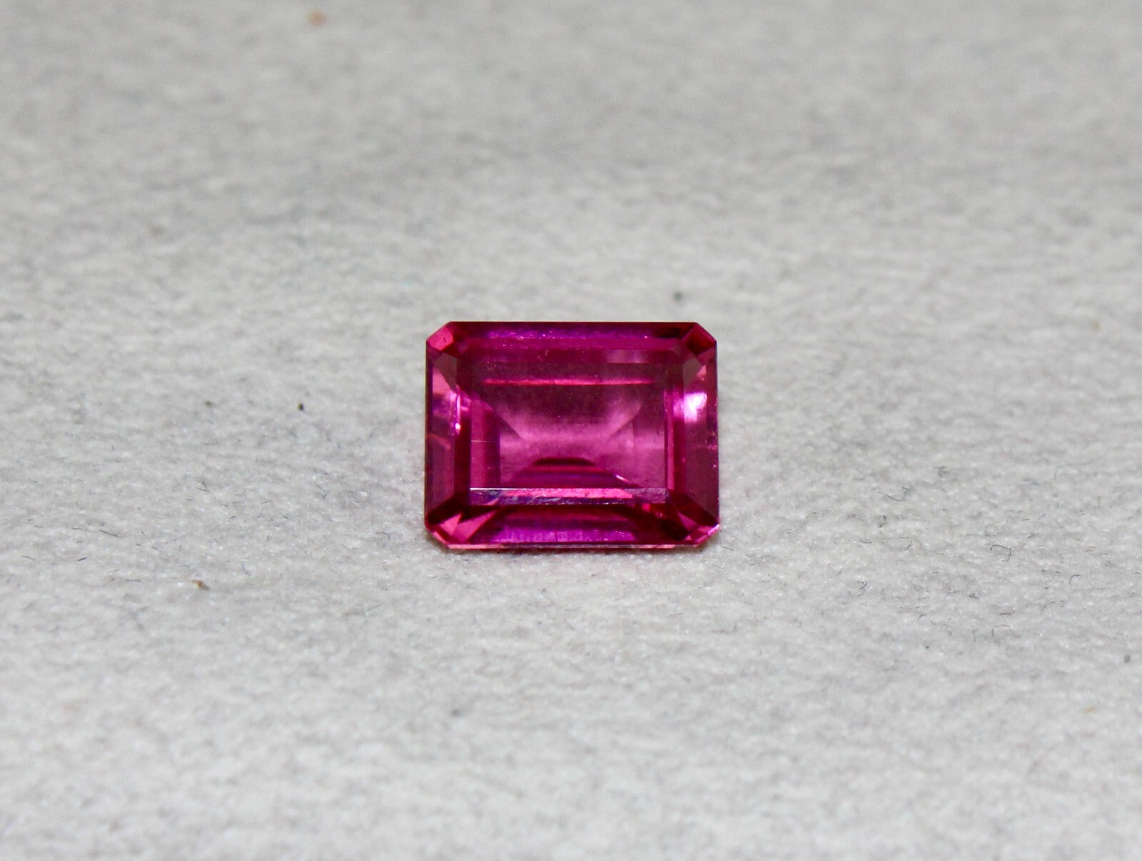 Certified Natural Rubellite Pink Tourmaline 5.6 Ct Octagon Ring Pendant
