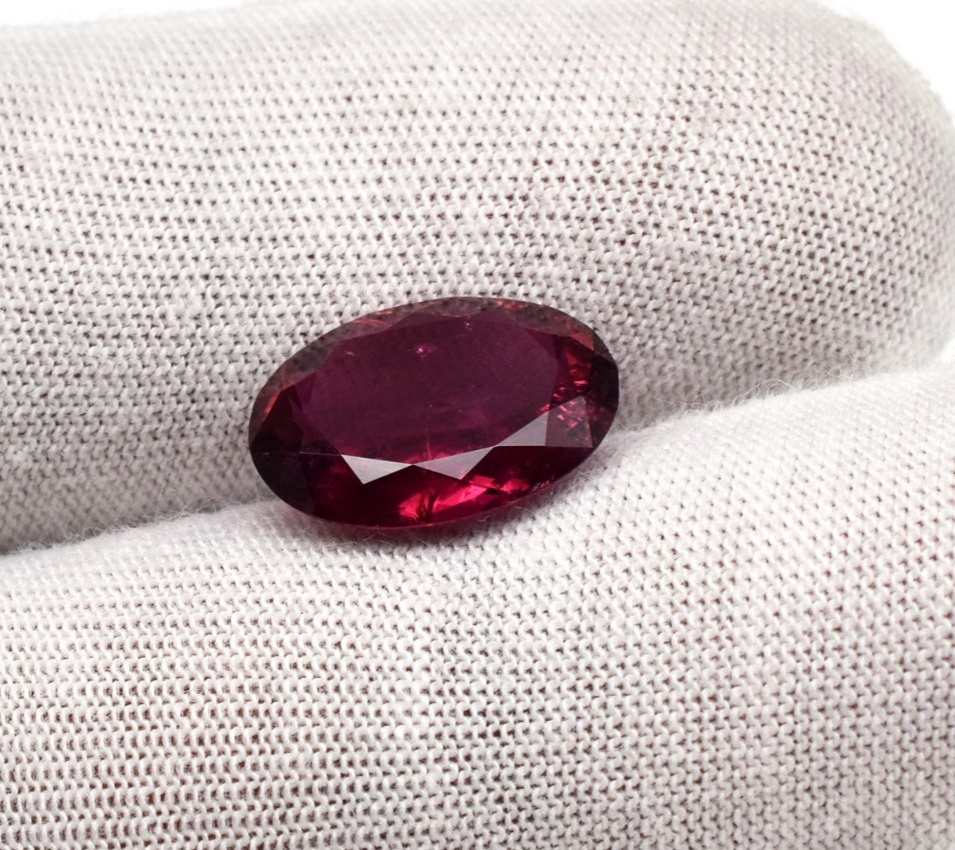 Certified Natural Pink Tourmaline Rubellite 4.57 Ct Oval Gemstone Ring Pendant