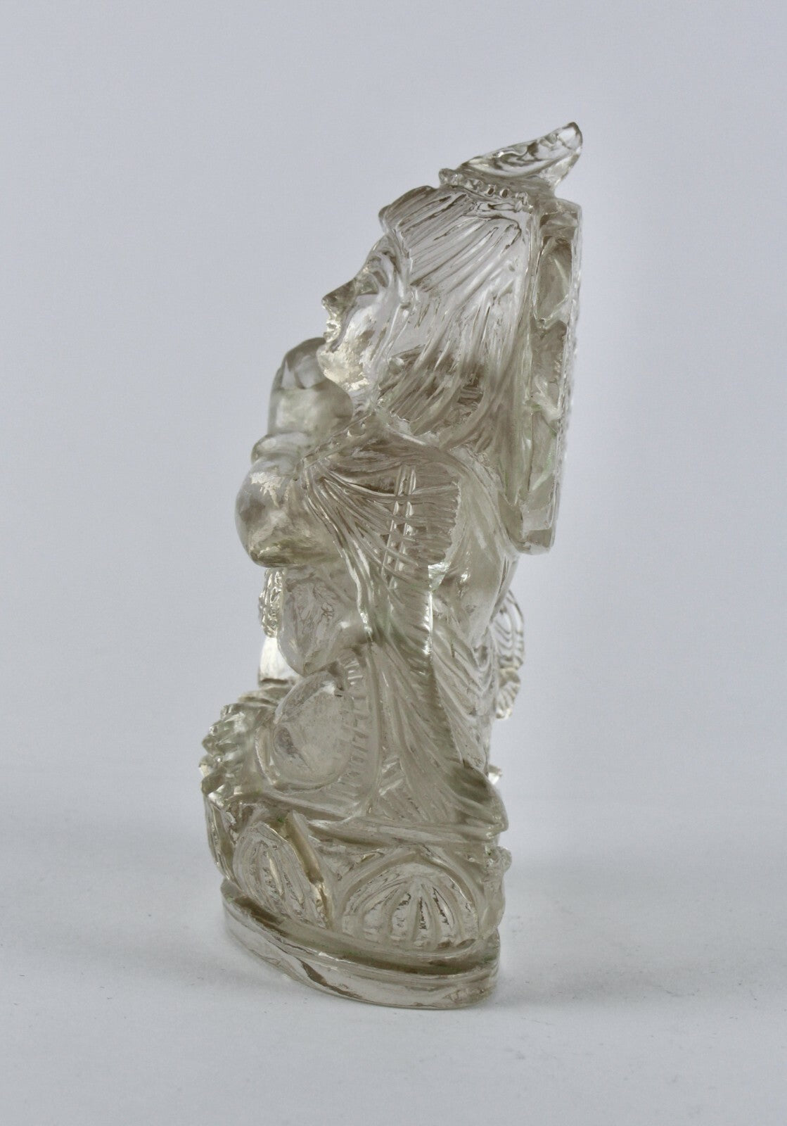 Smoky Quartz 1605ct Lord Krishna Gemstone Spiritual Decor Statue