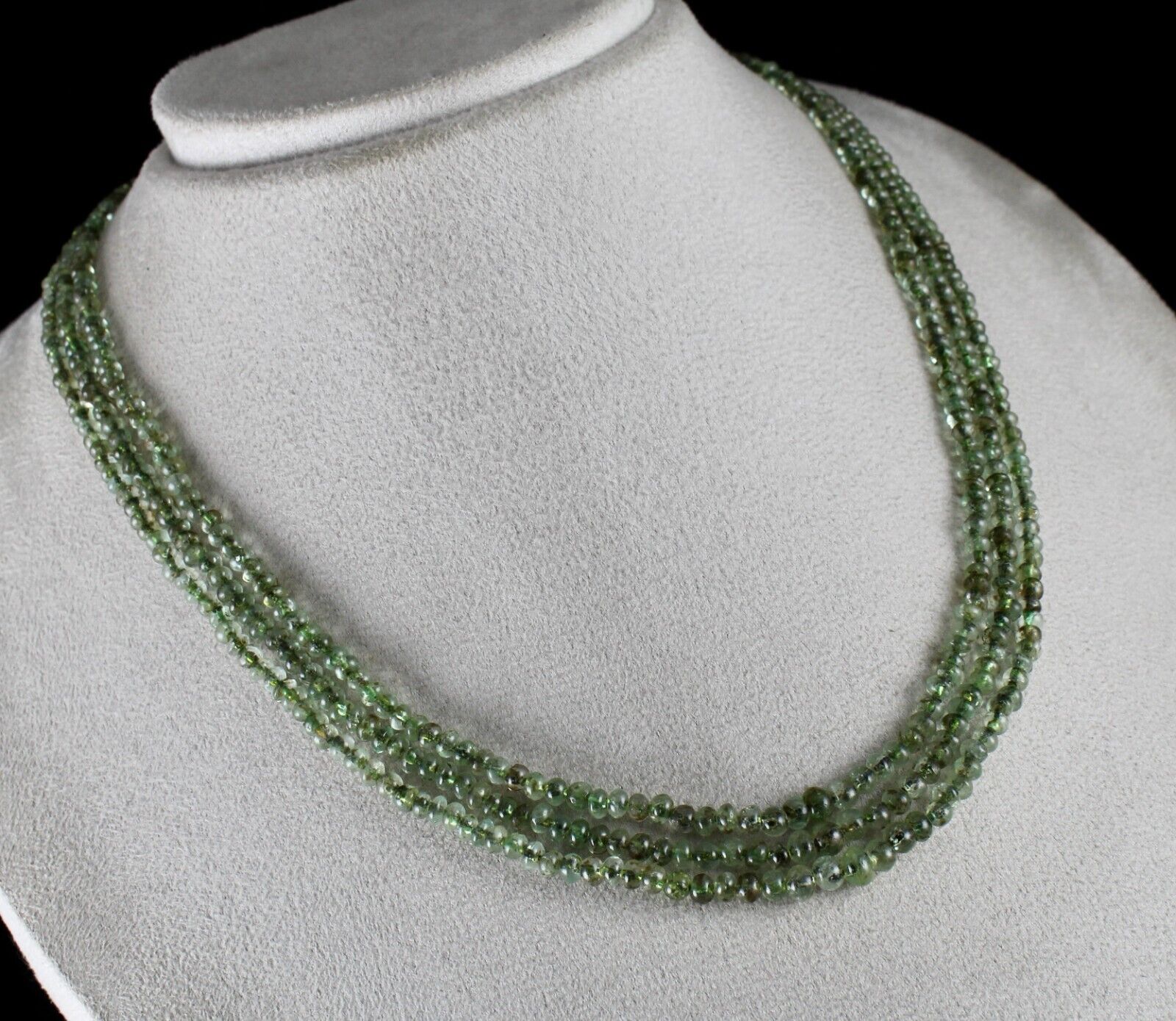 Antique Old Natural Emerald Beads Necklace 3 L 181 Cts Precious Round Gemstone