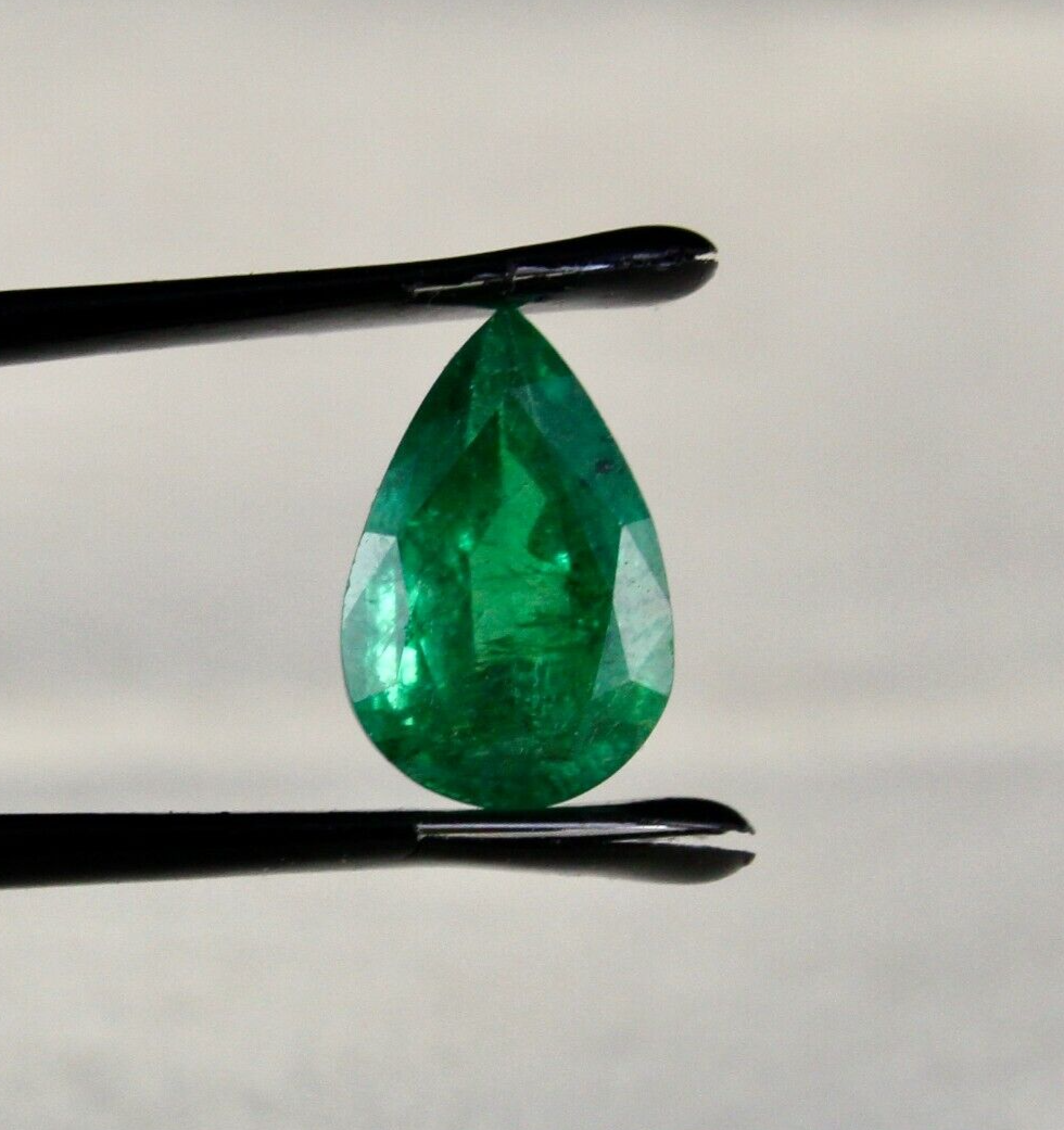 Certified Gtl 11x7mm Natural Emerald 2.64 Ct Pear Gemstone For Ring Pendant