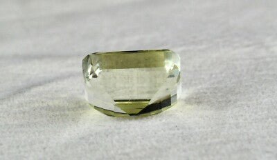 Natural Lemon Quartz Octagon Cut 19x13mm 25.05 Ct Big Gemstone Pendant Ring