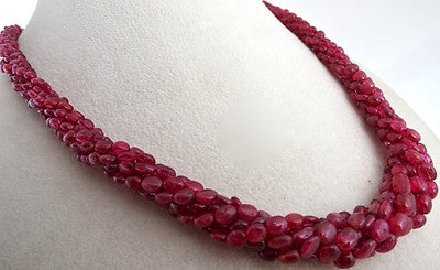 Certified Natural Spinel Beads 394 Ct Sterling Silver Vintage Necklace