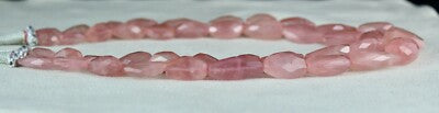 Natural Rose Quartz 683 Ct Beaded Necklace 2 Line Nugget Gemstone Strings
