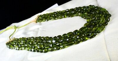 Certified Natural Green Peridot Necklace 1024ct Cabochon Gemstone Party Jewelry