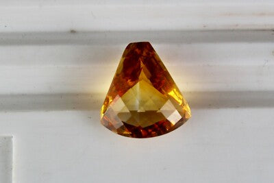 Natural Yellow Citrine Gemstone 13.33ct Fancy Cut Pendant Designing For Women