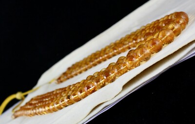 Natural Yellow Citrine 1446 Ct Faceted Round Beads Necklace Gemstone For Women