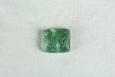 Antique Carved 71.40 Ct Natural Greenish Blue Aquamarine Gemstone For Pendant