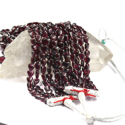 Natural Red Garnet Beads 593 Ct Fancy Gemstone Necklace Ladies Fashion For Women