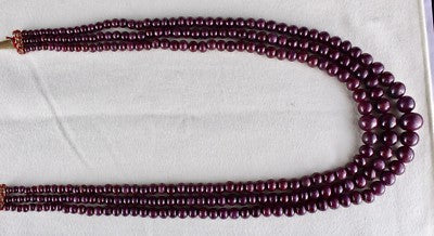 Certified Natural Untreated Ruby Beads 3L 861 Ct Big Round Gemstone Necklace