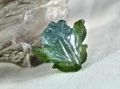 Natural Multi Colour Tourmaline Carved Flower Gemstone Ring & Pendant 32.28 Ct