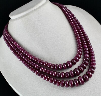 Certified Natural Ruby Beads Necklace 1190ct Big Gemstone Statement 3 L