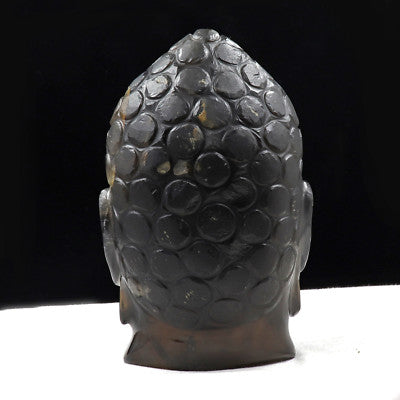 Natural Smokey Quartz Buddha Head Gemstone 8480 Ct Statue 6.5 In Home Decor
