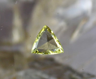 Certified 8x8 Mm Natural Rose Cut Yellow Diamond 0.98 Ct Triangle For Pendant